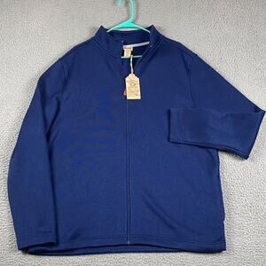 Telluride Clothing Company 1/4 Zip Pullover Sweater Men's 2XL Blue Polyester New